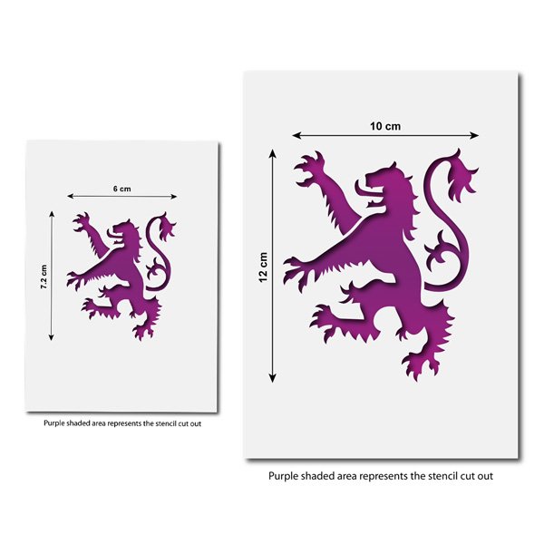 Lion Rampant Craft Stencil